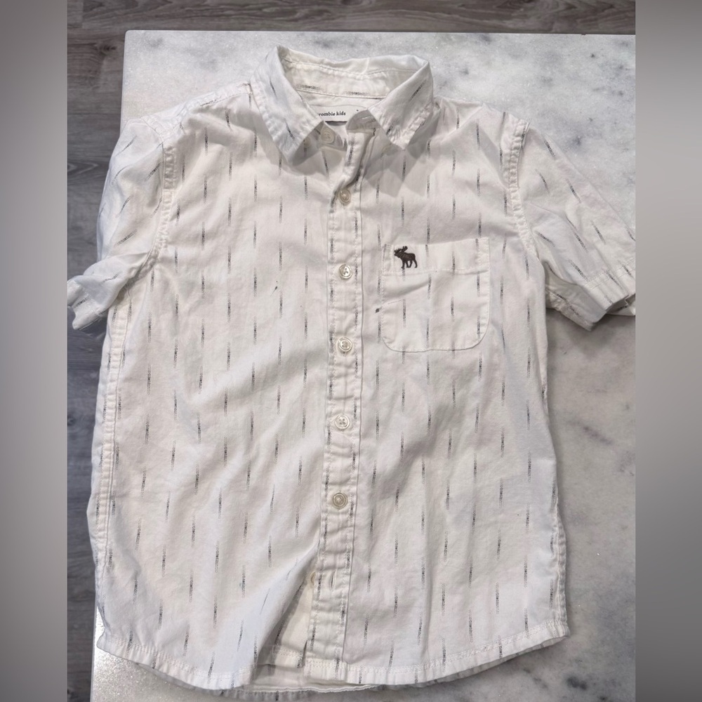 Abercrombie Kids White Casual Button Down Shirt